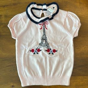 Janie and Jack puff sleeve sweater. Pink. Size 3.